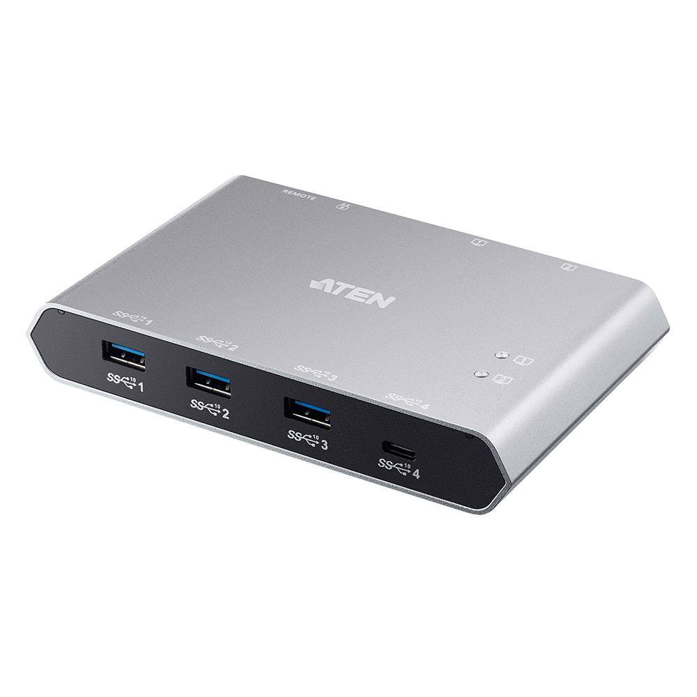 ATEN US3342 USB-C 2ポートUSB 3.1 Gen 2デバイス共有器（電源パススルー対応）