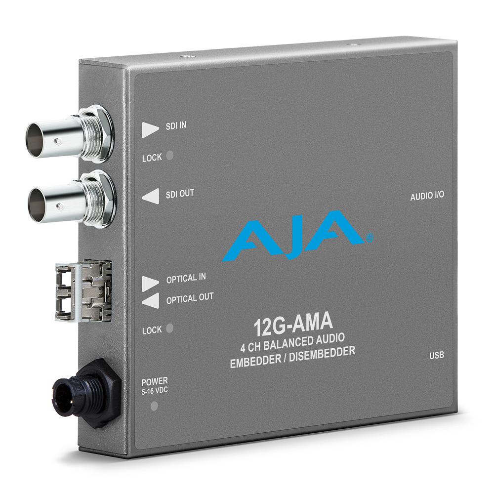 AJA Video Systems 12G-AMA-R 12G-SDIアナログオーディオエンベッダー/ディスエンベッダー(レシーバー搭載モデル)