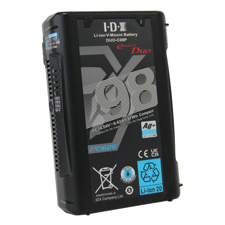 IDX DUO-C98P PD規格対応 Vマウントタイプリチウムイオンバッテリー(98Wh)