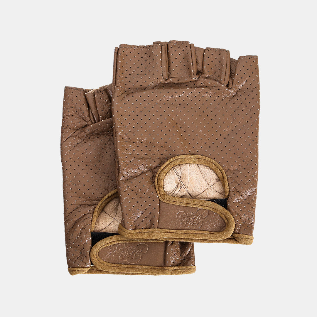 leather knit gloves