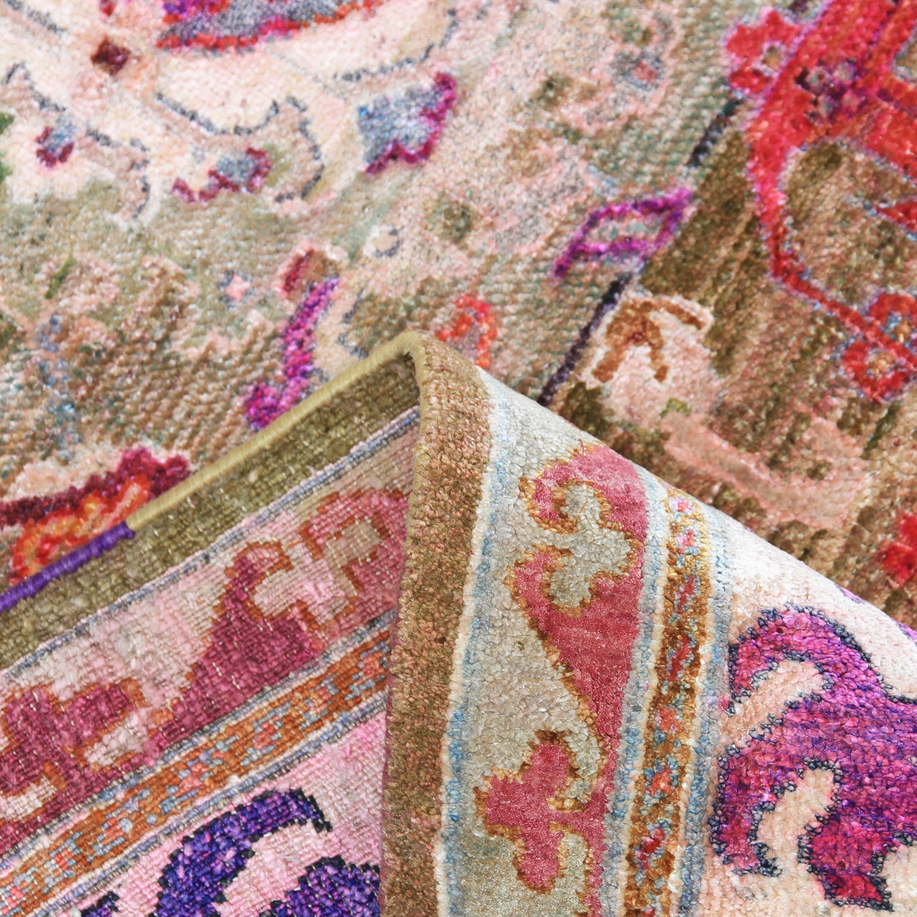 Transitional Silk Rug in Pink & Purple Alchemy - 9'8" x 13'11"