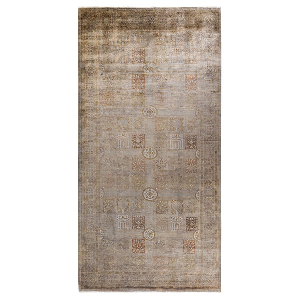 Beige Overdyed Wool Rug - 6'2" x 12'4"