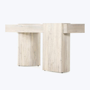 bleached wood console