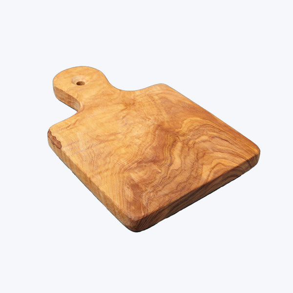 olive wood cutting board rectangular with handle, small medium large