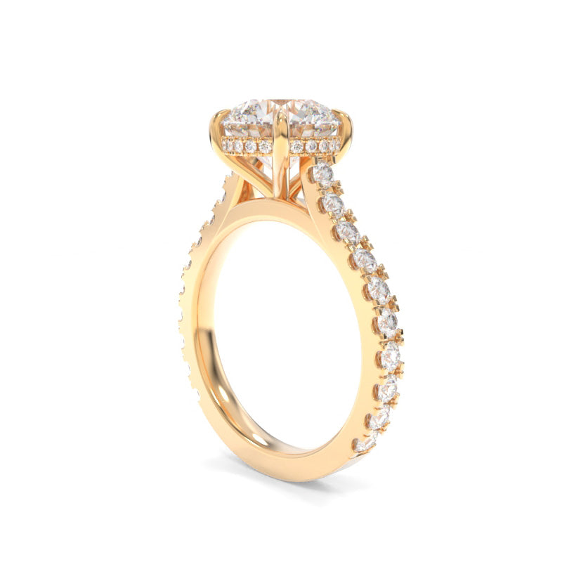 Jessie Ring - Round Cut Moissanite/Lab Grown Diamond Ring