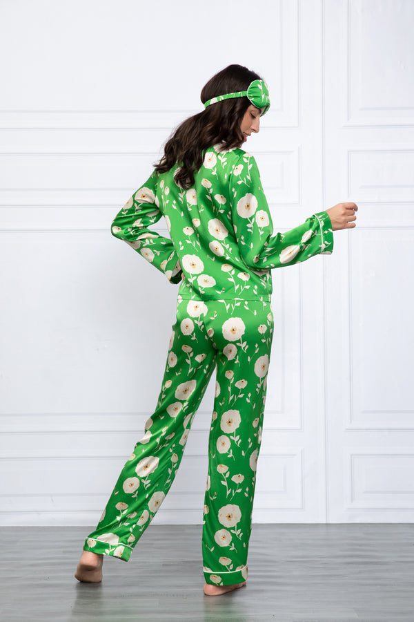 Lily Of the Valley Print Washable Silk Pajamas Set – Fleur Feels