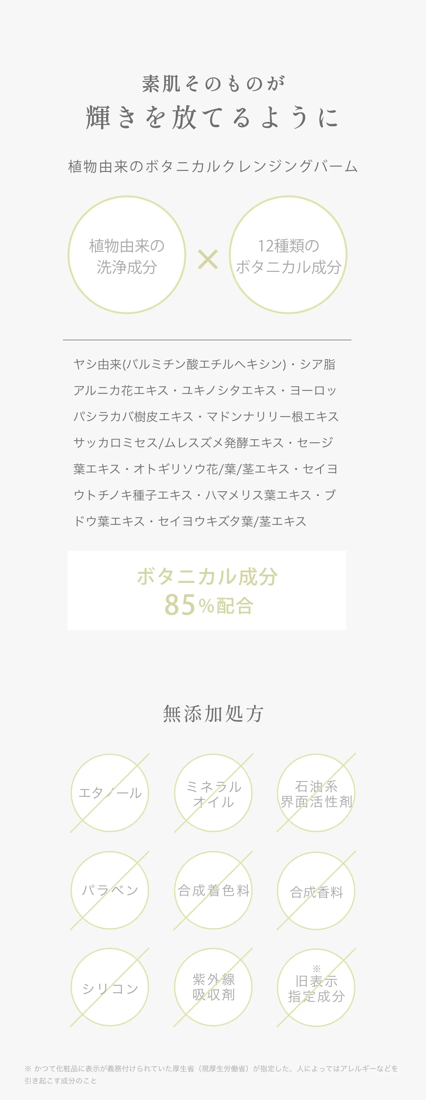 ジュエルスキン クレンジングバームは植物由来の洗浄成分と12種類のボタニカル成分配合のボタニカルクレンジングバームです。９つの無添加処方で敏感肌の方にも安心。