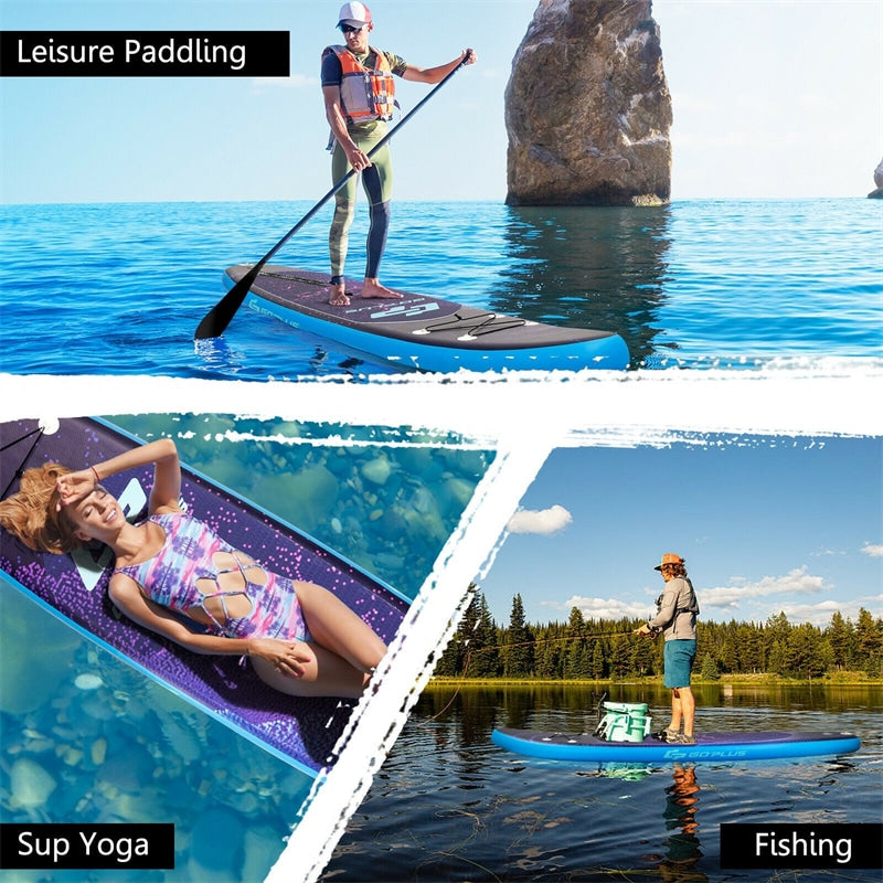 10.5' Inflatable Stand Up Paddle Board with Backpack Aluminum Paddle Pump