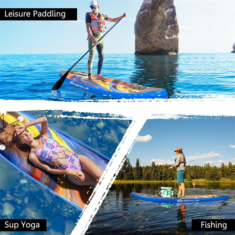 10.5' 11' Inflatable Stand Up Paddle Board with Backpack Aluminum Paddle Pump