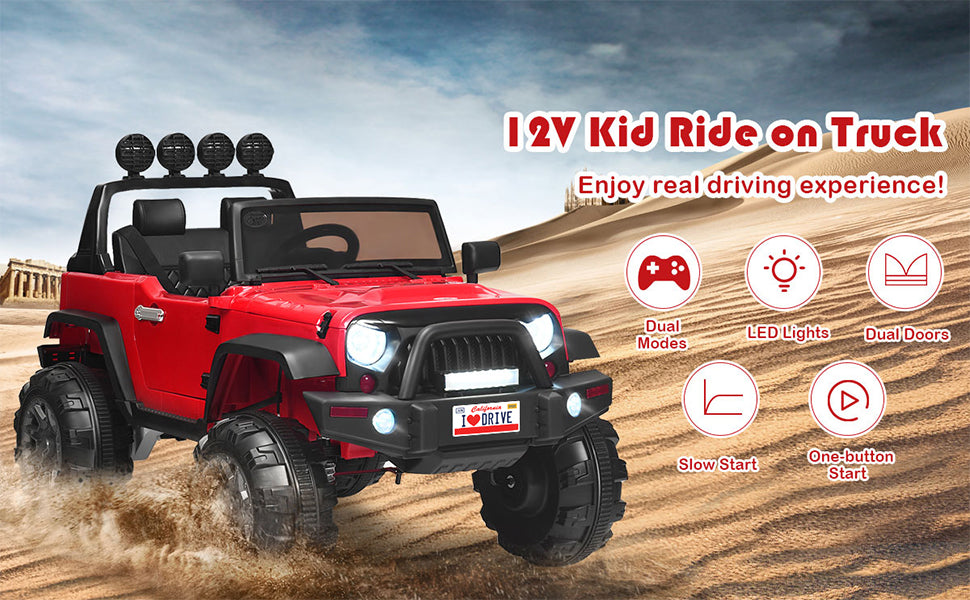 12V Battery Powered Electric Vehicle Kids Ride On Truck with Parent Remote Control