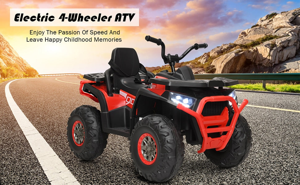 12V Kids Electric Ride-on 4-Wheeler ATV Quad with LED Lights MP3