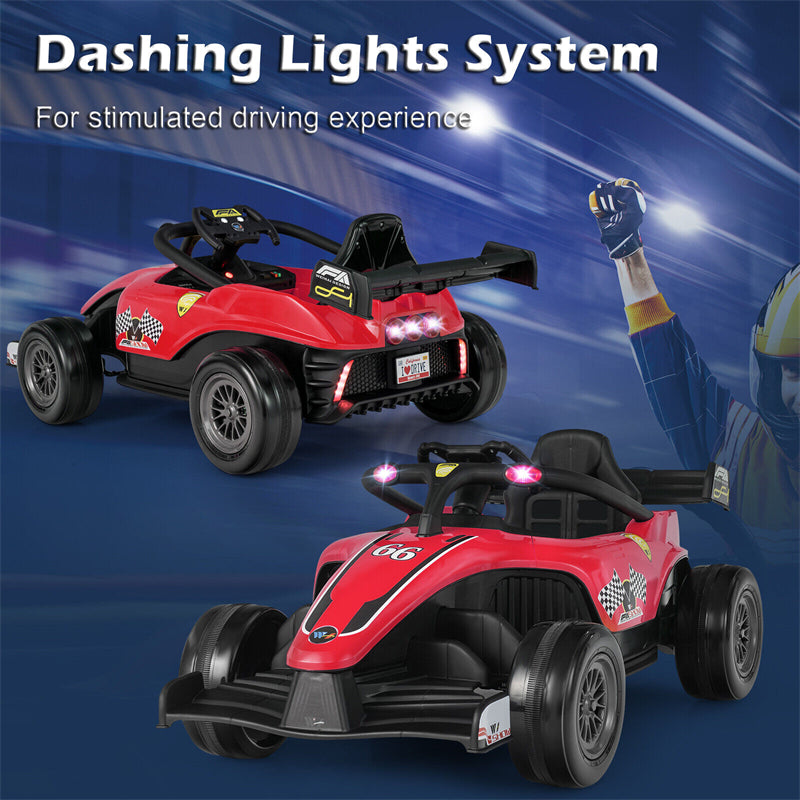 12V Kids Electric Ride on Racing Car Motorized Vehicle Toy with Remote Control