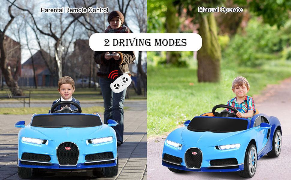 12V Licensed Bugatti Chiron Kids Electric Ride on Car with 2.4G Remote Control