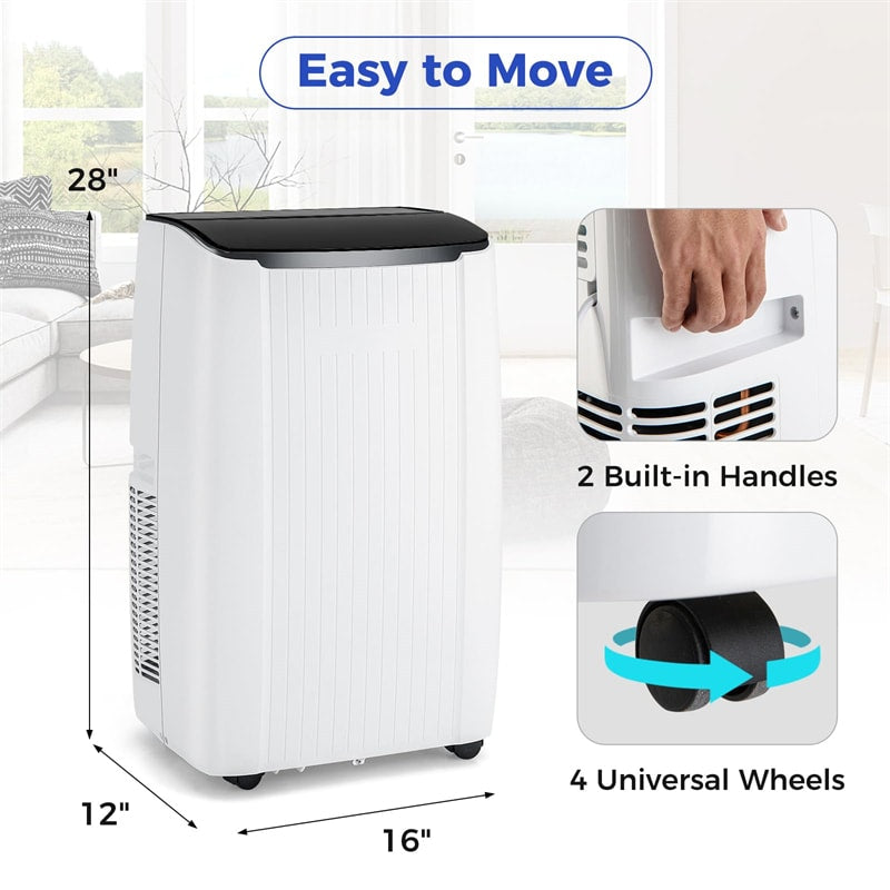14000BTU Portable Air Conditioner with Heat, Smart WiFi Enabled Home AC Unit Fan Dehumidifier w/ Sleep Mode, Remote Control, Installation Kit, Cools up to 700 Sq.Ft