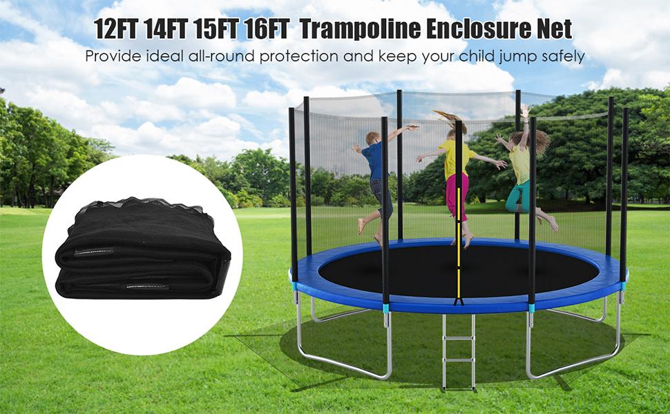 12 Ft Trampoline Replacement Safety Enclosure Net