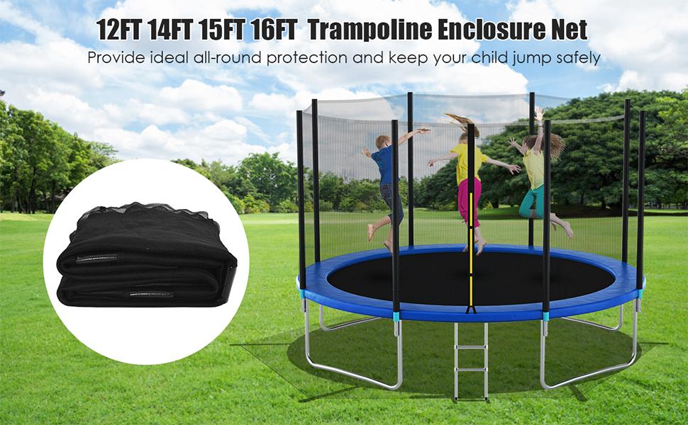 14 Ft Trampoline Replacement Safety Enclosure Net