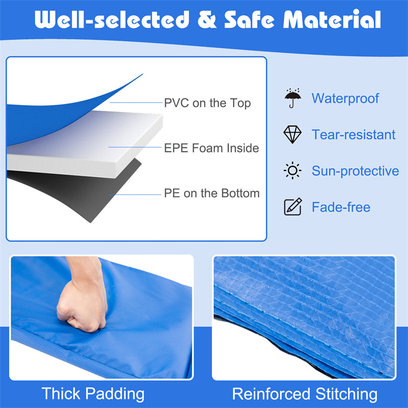 14FT Trampoline Replacement Safety Pad Water-Resistant Universal Round Trampoline Spring Cover