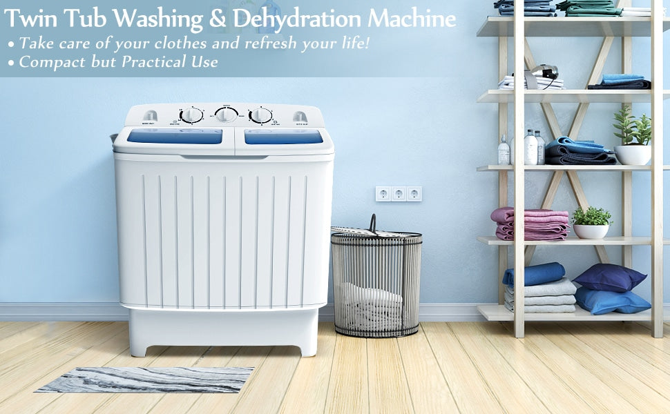 Portable Waher and Dryer, 17.6 lbs Mini Small Washing Machine Combor,  Compact Twin Tub Laundry Washer Machine for Apartments, - AliExpress