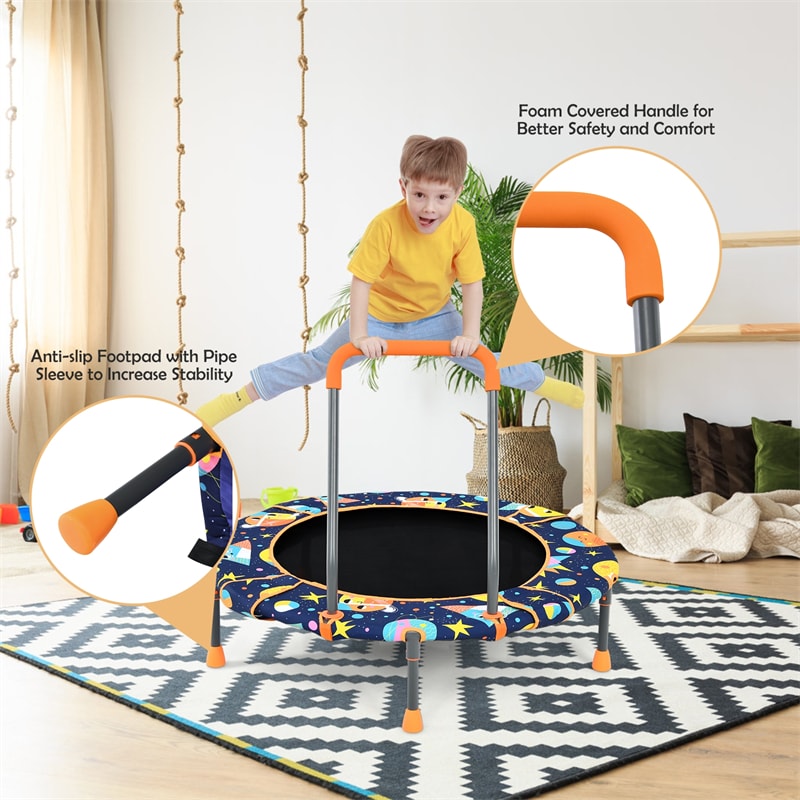 2-In-1 Kids Convertible Saucer Tree Swing and Trampoline Set