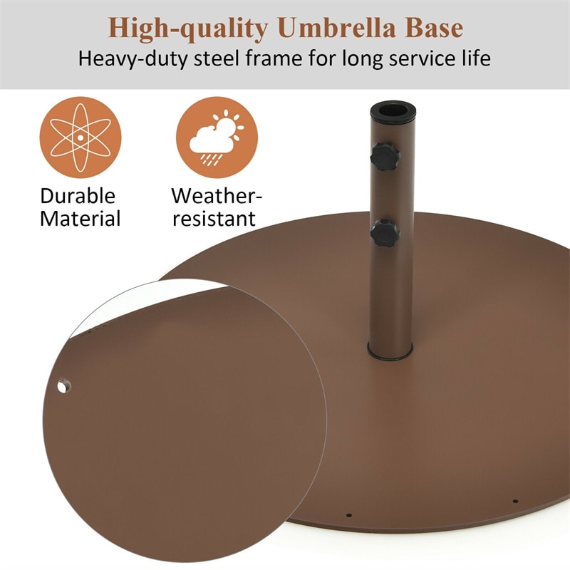 29.5 Inches Round Outdoorr Steel Market Umbrella Base Stand