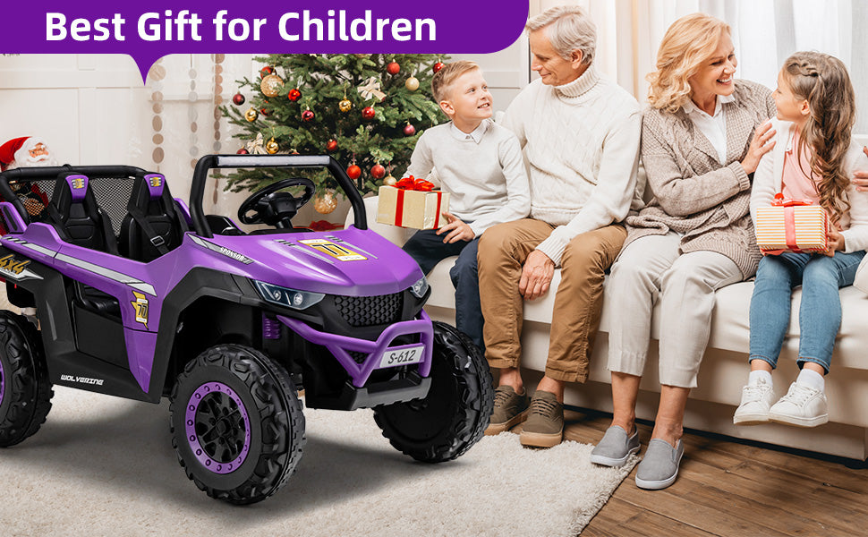 2-Seater Kids Ride On UTV 12V Electric Truck Power Wheels Car with Remote Control