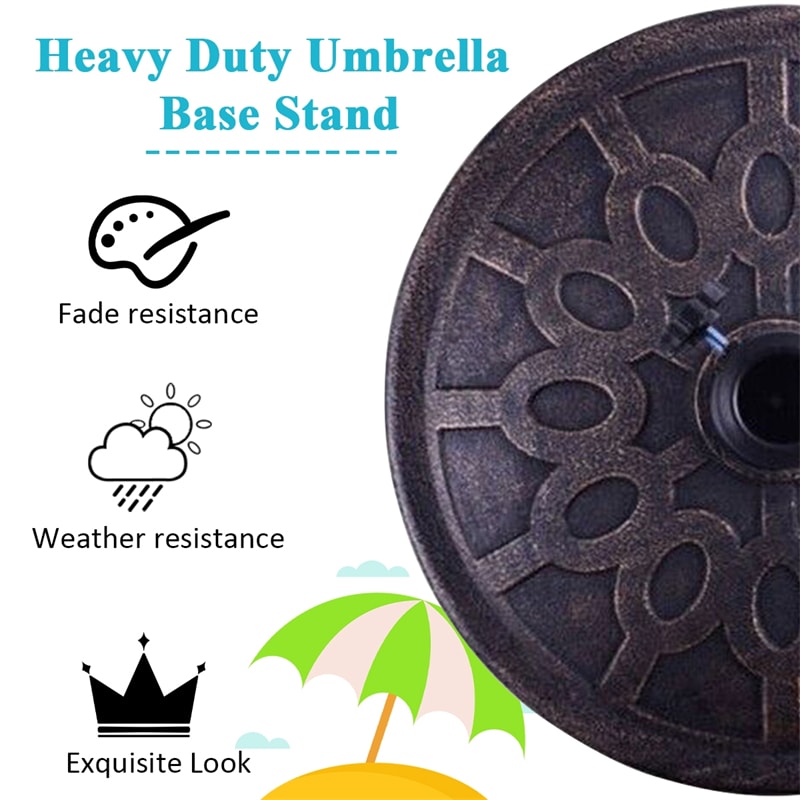 30lbs 18" Heavy Duty Round Umbrella Base Stand