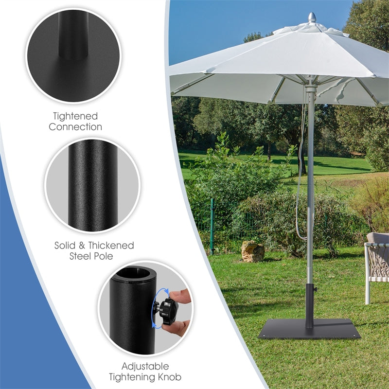 35 LBS 20" Heavy Duty Patio Umbrella Stand Weighted Base with 4 Adjustable Footpads