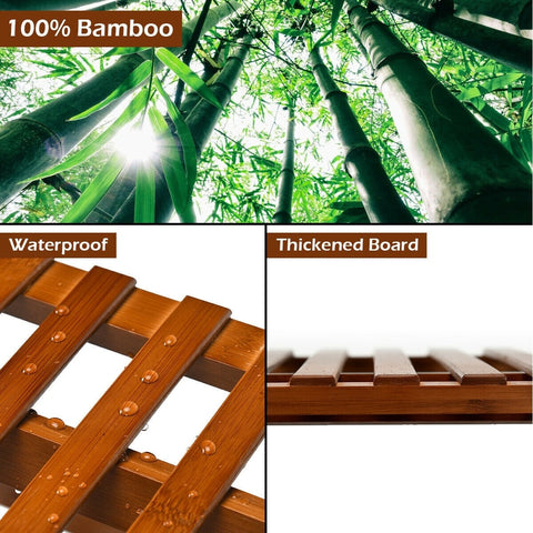 3 Tier Folding Bamboo Plant Stand Organizer Storage Shelving