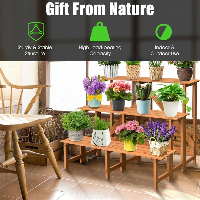 3 Tier Wide Wood Step Ladder Plant Stand Flower Pot Holder3 Tier Wide Wood Step Ladder Plant Stand Flower Pot Holder3 Tier Wide Wood Step Ladder Plant Stand Flower Pot Holder
