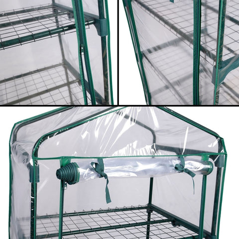 4 Tier Outdoor Portable Mini Greenhouse with Cover