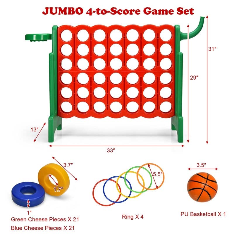 Bestoutdor 4 in 1 row giant game set