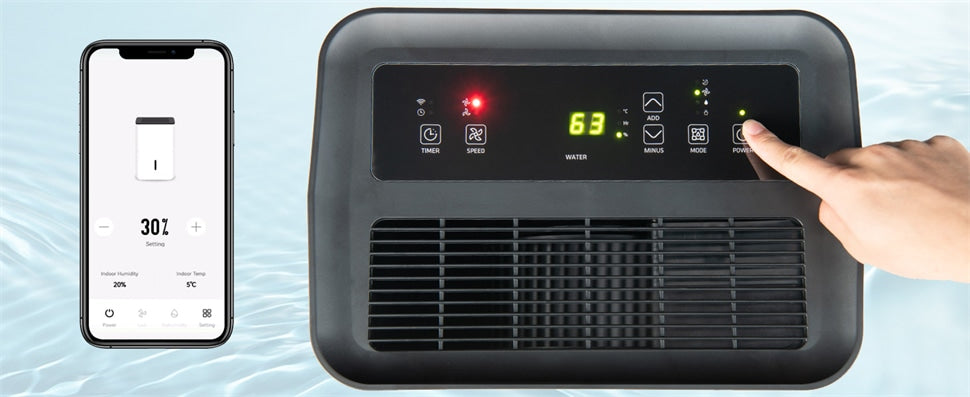 5500 Sq.Ft Dehumidifier for Home Basements, 100-Pint Dehumidifier with Smart App & Alexa Control and Drain Hose