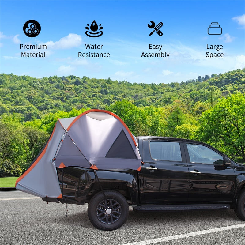 2-Person Portable Pickup Truck Tent with Removable Rainfly & Carrying Bag