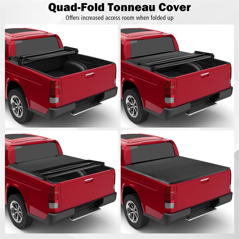 5.8FT Soft Roll-up Tonneau Cover Weatherproof Truck Bed Cover for 14-23 Chevy GMC Silverado Sierra 1500, 15-23 Chevy GMC Silverado Sierra 2500HD 3500HD