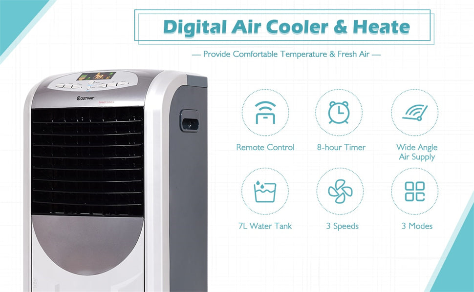 Eletriclife Portable Air Cooler Fan with Heater and Humidifier Function