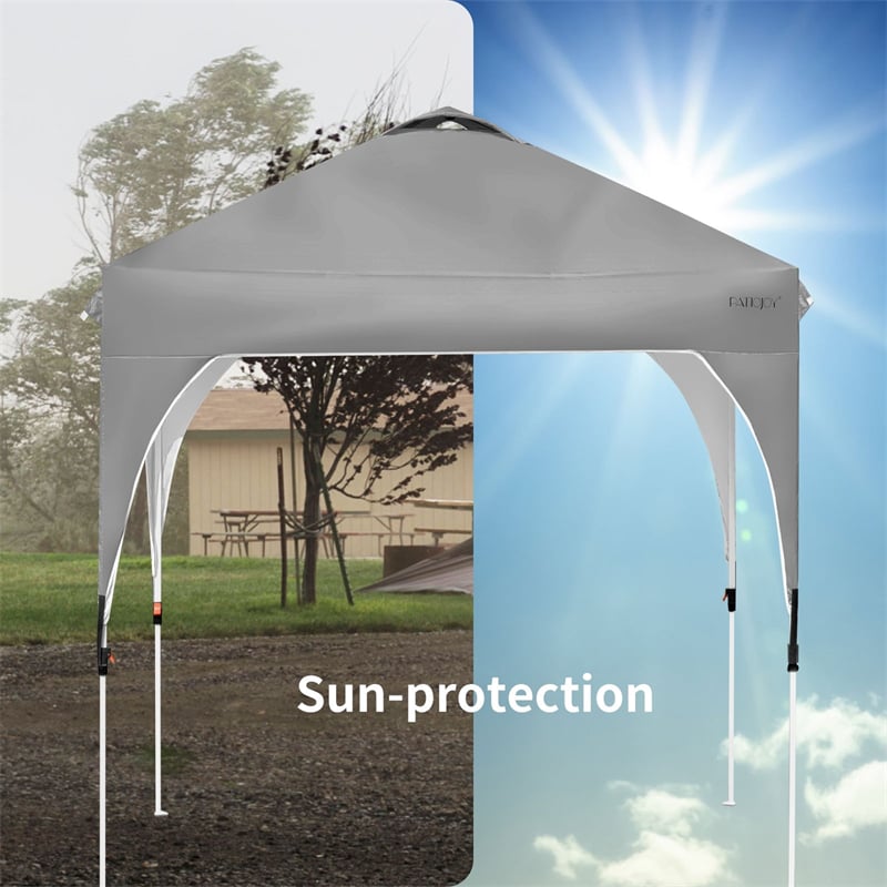 6.6 x 6.6 FT Outdoor Pop-up Canopy Tent Height Adjustable with Roller Bag