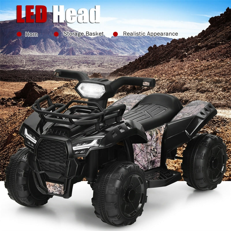 6V Kids Electric Ride On ATV Quad Car with LED Light and MP3