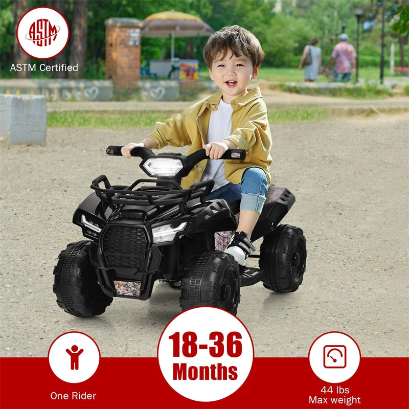 6V Kids Electric Ride On ATV Quad Car with LED Light and MP3