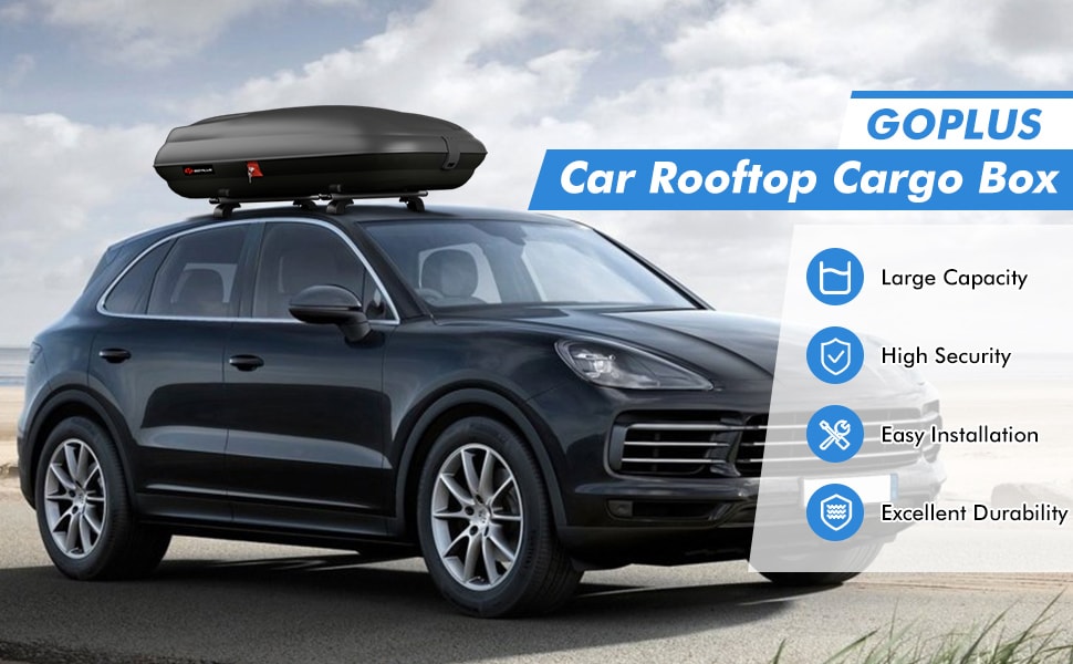 8.83 Cubic Ft Heavy Duty Hard Shell Rooftop Cargo Carrier Car Roof Box with Security Keys