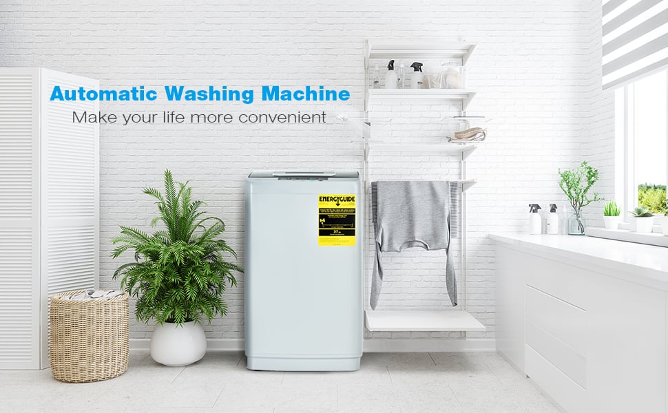 8.8 lbs 2-in-1 Portable Full-Automatic Washing Machine with Drain Pump