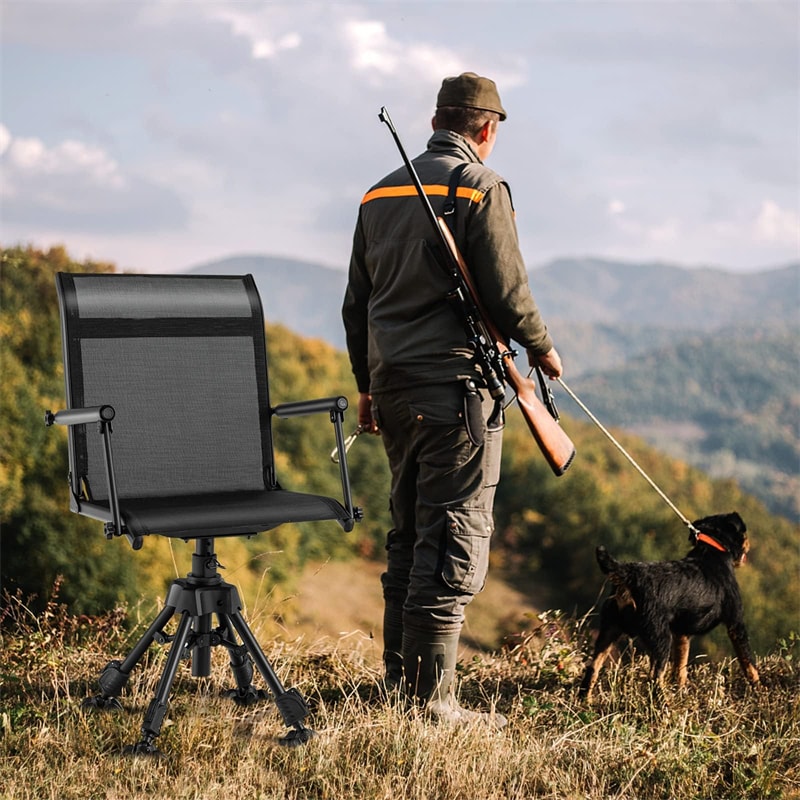 360° Swivel Silent Hunting Blind Chair Folding Chair Sale - Bestoutdor