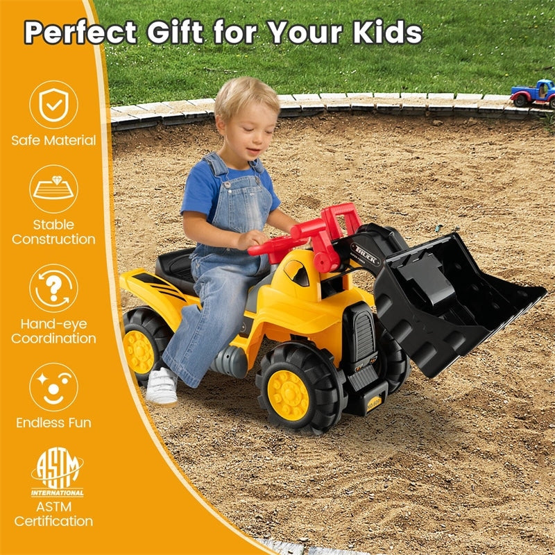 Outdoor Kids Ride on Truck Excavator Digger Sand Bulldozer Toy