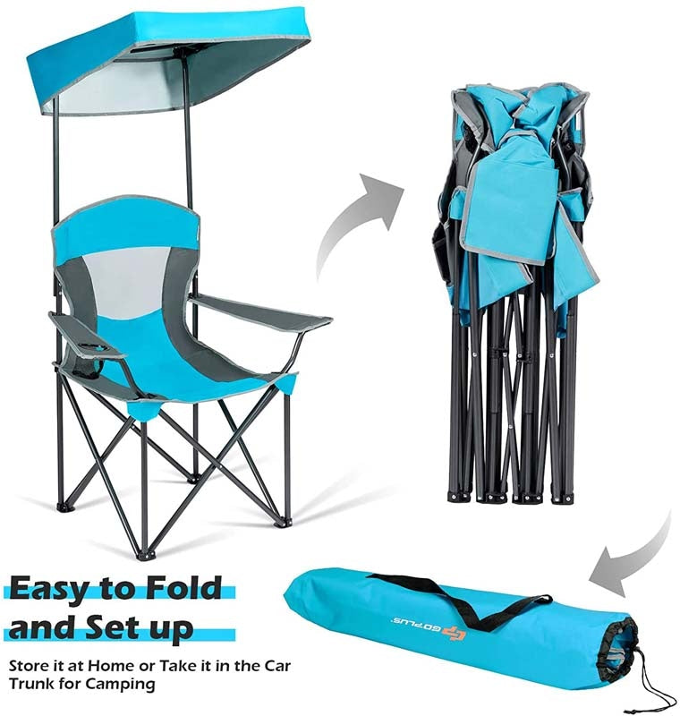 Easy to Store and Transport: This portable and lightweight camping chair can be folded down to a compact size, which is convenient to place it in the car trunk or at home. In addition, there is a carrying bag for easy storage and transportation.