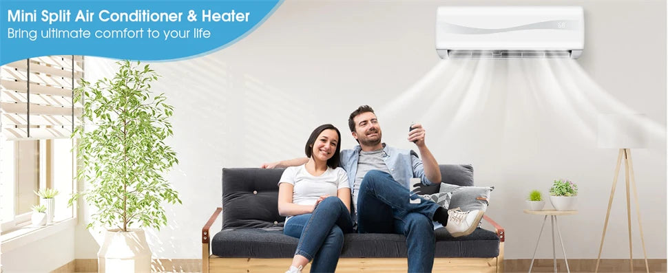 24000 BTU Mini Split Air Conditioner 21 SEER2 208-230V Ductless AC Unit with Heat Pump & Remote APP Control