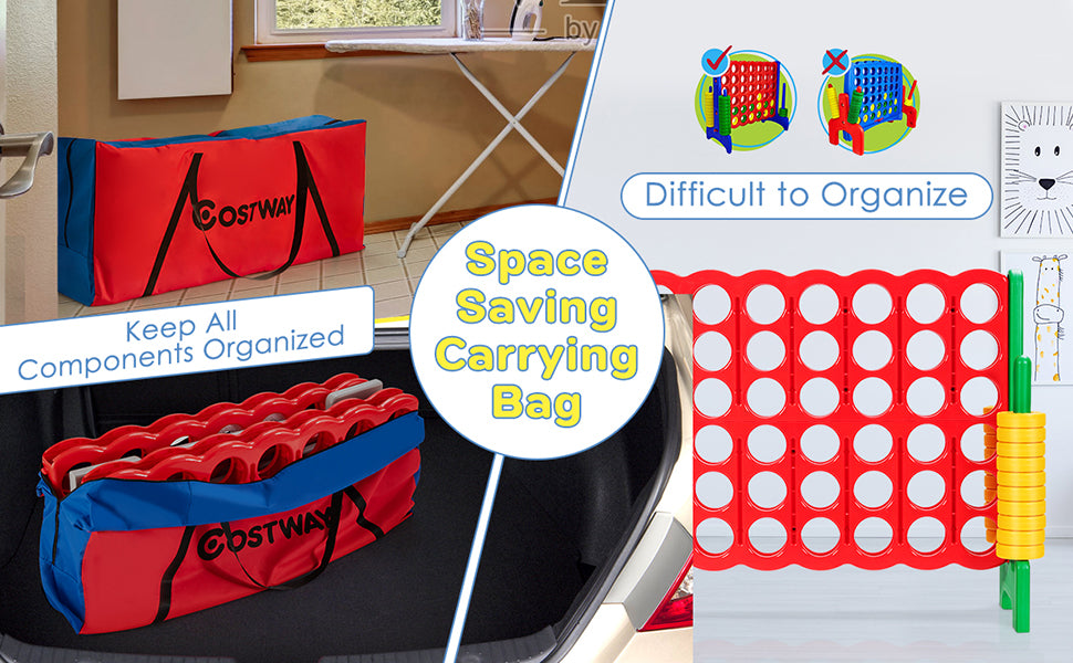 Giant Game Carrying Bag Storage Bag for 4-in-a Row Game with Durable Zipper