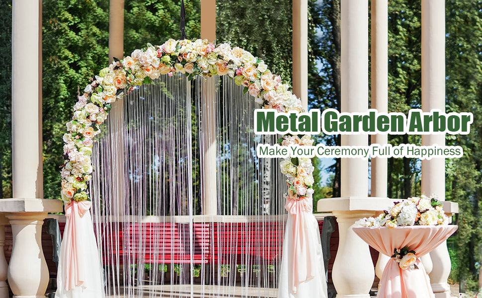 Gothic Metal Garden Rose Arch for Outdoor Backyard Wedding