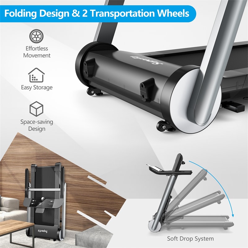 Italian Designed Heavy Duty Folding Electric Treadmill for Gym Home