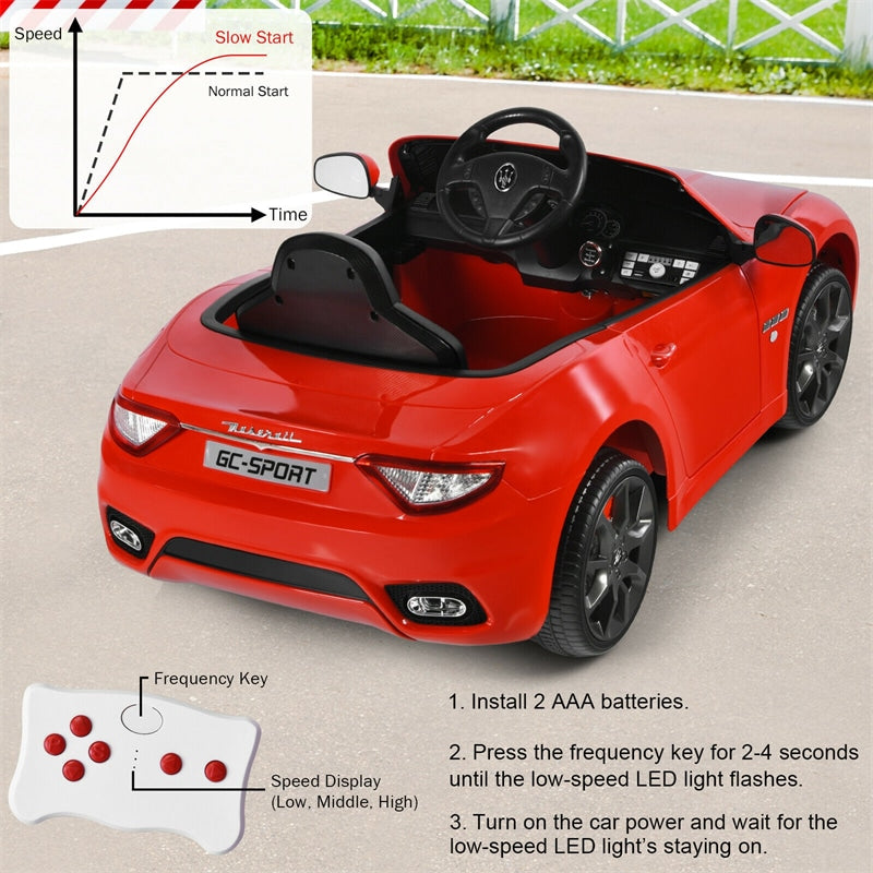 Coche para niños con batería de 12 V Maserati GranCabrio con licencia y control remoto