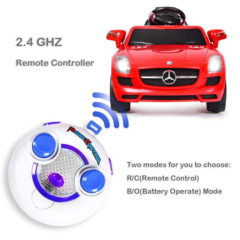 Coche eléctrico para niños Mercedes Benz SLS 6V con licencia y mando a distancia MP3