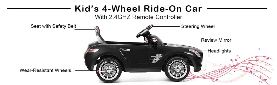 Licensed Mercedes Benz SLS Kids Electric Ride On Car with Remote Control